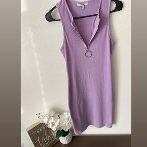 Quarter Zip Up Bodycon Dress